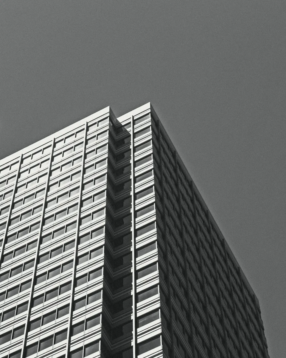 An office tower against the sky